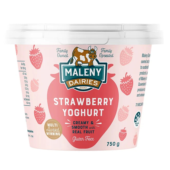 MALENY STRAWBERRY YOGHURT 750g
