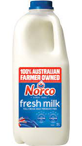 NORCO FULL CREAM MILK 2L